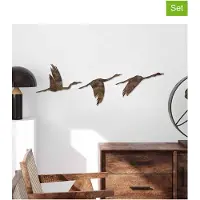 Hobby Hall 3er-Set: Wanddekore "Rusty Birds" - onesize