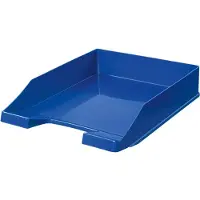 HAN Ablagekorb Klassik, für Format A4/C4, mit Beschriftungsfeld, stapelbar, B 255 x T 348 x H 65 mm, Kunststoff, blau 10 Stück