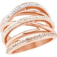 s.Oliver Ring für Damen, Edelstahl, Kristallglas s.Oliver Beige