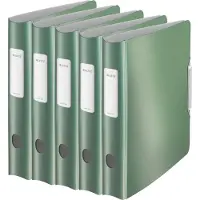 Leitz Ordner ActiveStyle, DIN A4, Rückenbreite 65 mm, 5 Stück, seladon grün