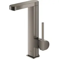 GROHE Plus Einhand-Waschtischbatterie, L-Size, Ausladung 120mm, schwenkbar, Zugstangen-Ablaufgarnitur, 23851AL3, Farbe: Hard graphite gebürstet
