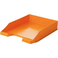 HAN Ablagekorb Klassik, für Format A4/C4, mit Beschriftungsfeld, stapelbar, B 255 x T 348 x H 65 mm, Kunststoff, orange, 10 Stück