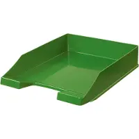 HAN Ablagekorb Klassik, für Format A4/C4, mit Beschriftungsfeld, stapelbar, B 255 x T 348 x H 65 mm, Kunststoff, grün, 10 Stück