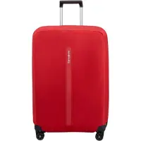 Samsonite TA Revolution - Faltbare Schutzhülle für Koffer Größe L, Kofferhülle passend für 75–79 cm, Reisekoffer Schutz, mit reflektierendem Detail, Rot