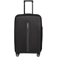 Samsonite TA Revolution - Faltbare Schutzhülle für Koffer Größe M, Kofferhülle passend für 66–69 cm, Reisekoffer Schutz, mit reflektierendem Detail, Schwarz