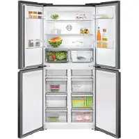 Bosch Serie 4 KMC85LEEA, Freistehend, French door, Grau, Glas, Nebeneinander, 547 l