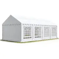 Sonstiges TOOLPORT Partyzelt Festzelt 4x8 m Garten-Pavillon PVC Plane 700 N in weiß Wasserdicht