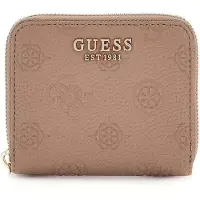 GUESS Geldbörse Cresidia II SLG Zip Around Wallet S Dark Taupe Logo