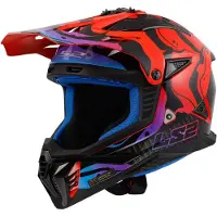 LS2 MX708 Fast II Wash Rot Motocross Helm Größe 2XL