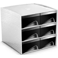 Cep Mini-Schubladenbox MyCube, 6 Schbe, weiá / schwarz