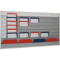 Eichner Planungstafel H900xB1580xT78 mm 6 Schienen grau