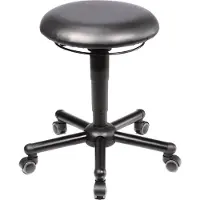MeyChair XXL-Hocker Assistant Pro A19-10020, mit Rollen, höhenverstellbar, bis 250 kg, Stahl & Kunstleder, desinfektionsmittelbeständig, schwarz