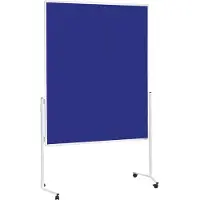 MAGNETOPLAN Moderationstafel, fahrbar, 3 Oberflächen zur Auswahl, standfest, blau