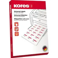 Kores Etikett L10537R 105x37mm rot 1.600 St./Pack.