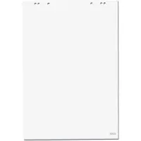 Herlitz Flipchartblock, blanko, 6-fach Lochung, perforiert, B 650 x H 980 mm, Papier, weiß, 5 Stück mit jeweils 20 Blatt
