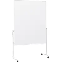 MAGNETOPLAN Moderationstafel, fahrbar, 3 Oberflächen zur Auswahl, standfest, weiß
