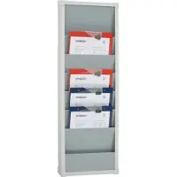 Eichner Werkstattplaner , 1-bahnig, 6 Schienen, für bis zu 6 Auftragstaschen des Formates A4, B 315 x H 900 mm, Kunststoff, grau