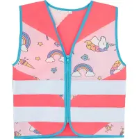 Korntex Kinder Warnweste Fantasy Pink/Einhorn CO2 Neutral XXS EN 17353 ACTFANUNIN