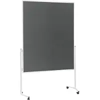 MAGNETOPLAN Moderationstafel, fahrbar, 3 Oberflächen zur Auswahl, standfest, grau