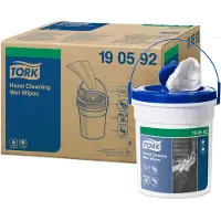 Tork Prem.Wet Wipe handrein. 1-lgs wit 16 mtr x 27 cm doos à 4 emmer/58 vel