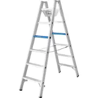 Iller-Leiter Iller Stufen Stehleiter Alu Ergo Plus eloxiert 2x7 Stufen