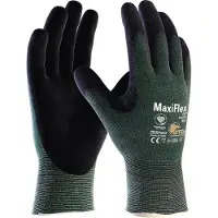 ATG MaxiFlex Cut Schnittschutz-Strickhandschuhe (34-8743), Grün/Schwarz