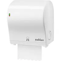 Satin AutoCut-Spender MIDI weiss Rollenhandtuchspender mit automatischem Papierabriss