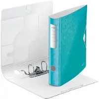 Leitz Ordner Active WOW, DIN A4, Rückenbreite 65 mm, 5 Stück, eisblau