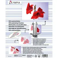 Olympia 1x100 DIN A6 125 micron, Transparent, A6, 100 Stück(e)