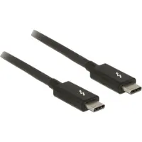 DeLOCK 84845, Männlich, Männlich, 1 m, Schwarz, Gold, 20 Gbit/s
