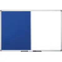 BI-Office Whiteboard-Pinnwand MAYA KOMBI 90,0 x 60,0 cm Textil blau