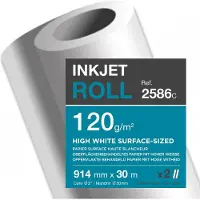 Clairefontaine Plotterpapir Clairefontaine 120 g, 914 mm x 30 m, pakke med 2 ruller