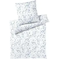 Elegante Mako-Jersey Bettwäsche-Garnitur Pretty Farbe Bleu Größe 155x220+80x80