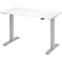 Hjh OFFICE PRO XMST 612 S - 120 x 67 elektrisch h?henverstellbar Wei?/Silber