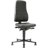 BIMOS Arbeitsdrehstuhl Highline mit Rollen Integralschaum Höhe 450-600mm - 9643-2000