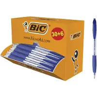 BIC Atlantis Classic Druckkugelschreiber mit mittlerer Spitze, Blau, 36er Vorteilspack