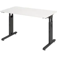 Hjh OFFICE PRO MEGA 612 G - h?henverstellbar Wei?/Graphit 120 x 67