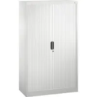 C+P Rollladenschrank Omnispace, 4 OH, abschließbar, B 1000 x T 420 x H 1660 mm, Stahl/Kunststoff, lichtgrau