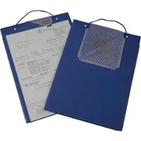 Eichner Auftragstasche Edge, für DIN A4 Dokumente, Schlüsselfach, B 230 x T 5 x H 330 mm, 10 Stück, blau
