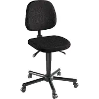 MeyChair XXL-Arbeitsdrehstuhl Workster Pro W19-11375, mit Rollen, höhenverstellbar, bis 250 kg, Stoff, desinfektionsmittelbeständig, schwarz