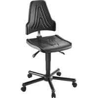MeyChair XXL-Arbeitsdrehstuhl Workster Pro W19-11361, elektrisch leitfähig, mit Rollen, höhenverstellbar, bis 250 kg, Polyurethanschaum, desinfektionsmittelbeständig, schwarz