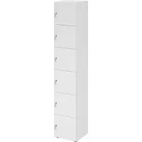 Hammerbacher Schliessfachschrank 6OH 6xDS ws/ws