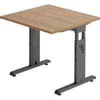 Hjh OFFICE PRO MEGA 8 G - 80 x 80 h?henverstellbar Nussbaum/Graphit