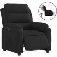 vidaXL Relaxsessel Elektrisch Schwarz Stoff