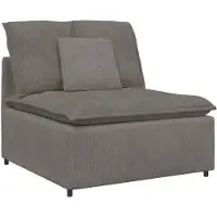 vidaXL Modulares Sofa Mittelmodul mit Kissen Hellgrau 100 cm