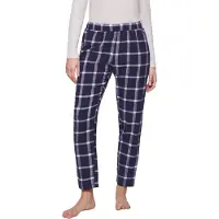 Triumph Loungehose "Mix & Match Tapered Trouser Flannel 02 X", Damen, Gr. 36, N-Gr, grau (grau combination), Flanell, Obermaterial: 100% Baumwolle, lang, Hosen Loungehose, angenehm weich, Karo-Muster