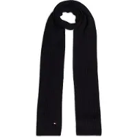 Tommy Hilfiger Strickschal "TH FLAG PIMA COTTON CASH SCARF" mit Logostickerei, mit Kaschmiranteil Unisex