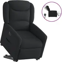 vidaXL Relaxsessel mit Aufstehhilfe Elektrisch Schwarz Stoff