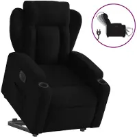 vidaXL Relaxsessel mit Aufstehhilfe Elektrisch Schwarz Stoff