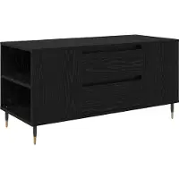 vidaXL Couchtisch Schwarz Eichen-Optik 102 x 44,5 x 50 cm